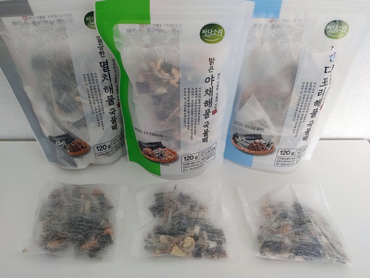 천연 해물 국물팩3종*3개로 간편하고 맛있는 요리 완성!