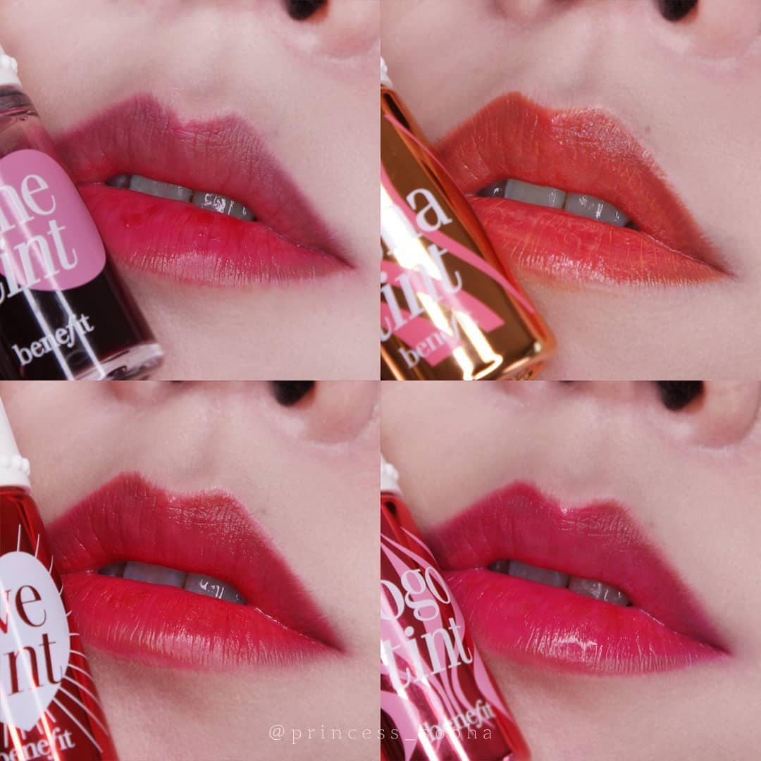 @princess_sooha shared a photo on Instagram: “👉🏻 #제품협찬 #광고 but 발색샷이 시선강탈! 틴트의 원조 하면 역시 #베네피트 #benefit 아니겠어요? 꾸준히 많은 사랑을 받는 베네피트 베스트 틴트 4종