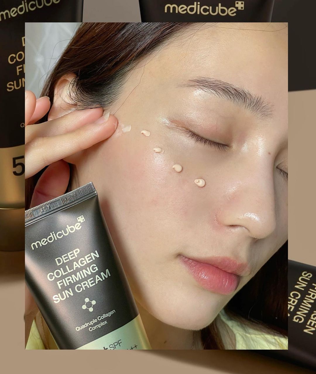 뽀아뽀 | 뷰티 모델 on Instagram: “#광고 @medicube_korea 선크림에 콜라겐까지 더해 햇빛아래도 탄력잃지않는 선케어 #광고#메디큐브#medicube#AD#medicube_korea#@medicube_korea#콜라겐톤업선크림#톤업선크