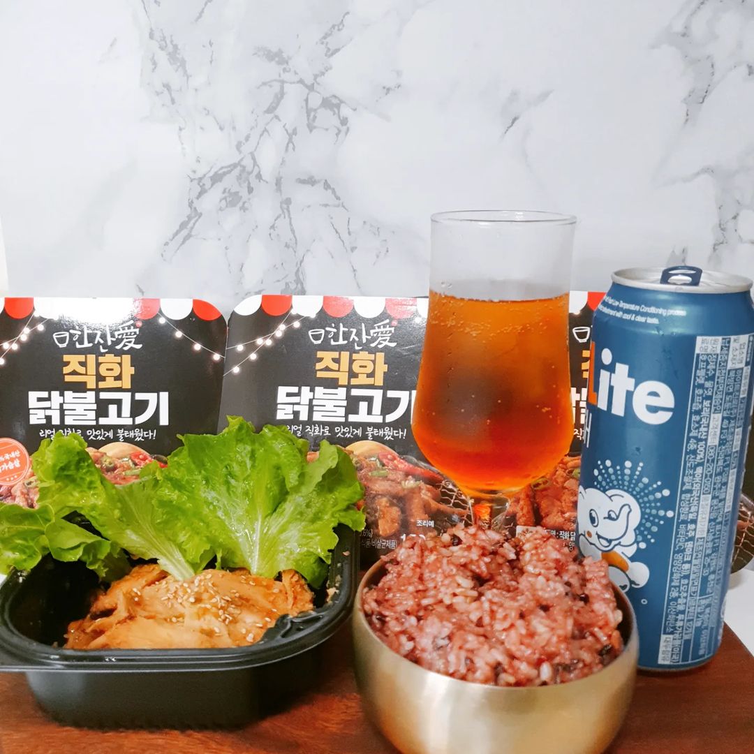 Sharon_yummy&beauty on Instagram: “#광고 제가 가장 좋아하는 고기는 닭고기~~ 인데용🥰 오늘 그 닭고기를 한번 먹어볼까 해요🙊🙊 #한잔애 에서 맛난 직화 닭불고기 를 보내주셔서 시원한 맥주