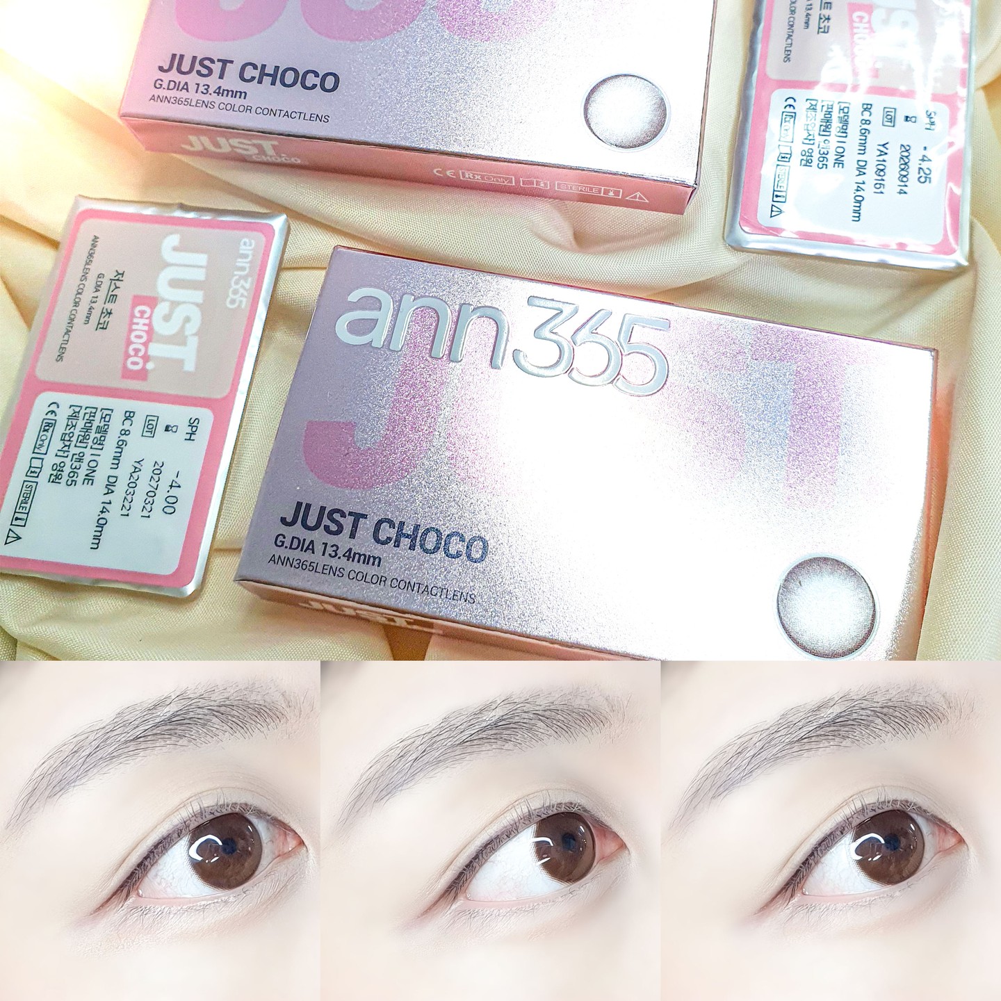 #제품협찬 ann365lens
✨𝐉𝐔𝐒𝐓 𝐂𝐇𝐎𝐂𝐎
ɢ.ᴅɪᴀ 𝟷𝟹.𝟺ᴍᴍ / 𝟷ᴍᴏɴᴛʜ / 𝟷ʙᴏx 𝟸ᴘ

​초코브라운 컬러로 자연스럽게 착용하기 좋은 데일리렌즈 앤365 저스트초코!

그래픽디자인도 화려하지 않고 너무 자연스러운데다가 컬러감도 부드러운 초코컬러라서 원래 눈동자가 저처럼 갈색이신 분들은 진짜 자연스러우면서도 눈매를 또렷하고 초롱초롱하게 연출하실 수 있을 것 같아요! : )💖

서클 테두리 라인도 도트로
자연스럽게 되어 있어서 튀지 않아서
데일리 렌즈로 착용하기 너무 좋았어요!

장시간 착용시에도 눈이 뻑뻑하지 않고
훌라현상도 없어서 착용감도 좋아요!

자연스러운 렌즈 찾고 계신다면
완전 추천드려요!🥰❤️‍🔥

지금 앤365 저스트렌즈 먼슬리용은
하나 구입하면 하나를 더 증정하는 행사중이니 놓치지말고 만나보세요💕

#앤365 #앤365렌즈 #앤렌즈 #컬러렌즈 #콘택트렌즈 #ann365 #ann365lens #contactlens #JUSTCHOCO #저스트초코 #저스트초코렌즈 #앤365저스트 #앤365저스트초코