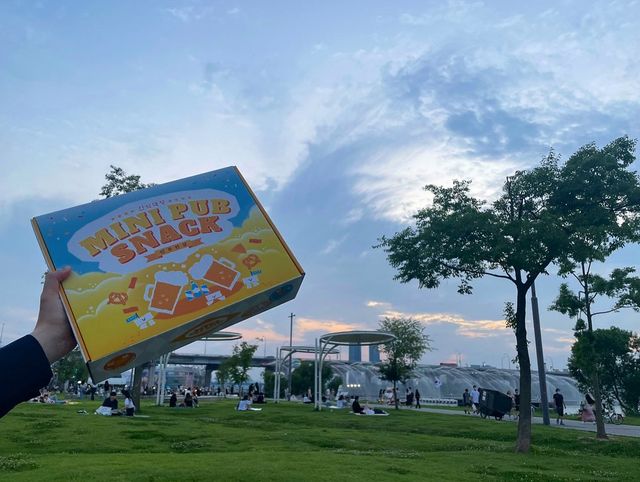 신유진 SHIN YU JIN on Instagram: "#광고 피크닉 갈 겸 한강 나들이 ❤️ 갑자기 비가 와서 갈까말까 고민하다 그냥 출발!!! 다행히도 날씨가 좋아서 [ #안주한상 ] 펼쳐서 한강 보면서 피크닉 즐기