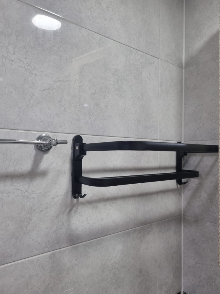 [다루미] 무타공 욕실 수건걸이 셀프설치😶‍🌫️🛀🏻