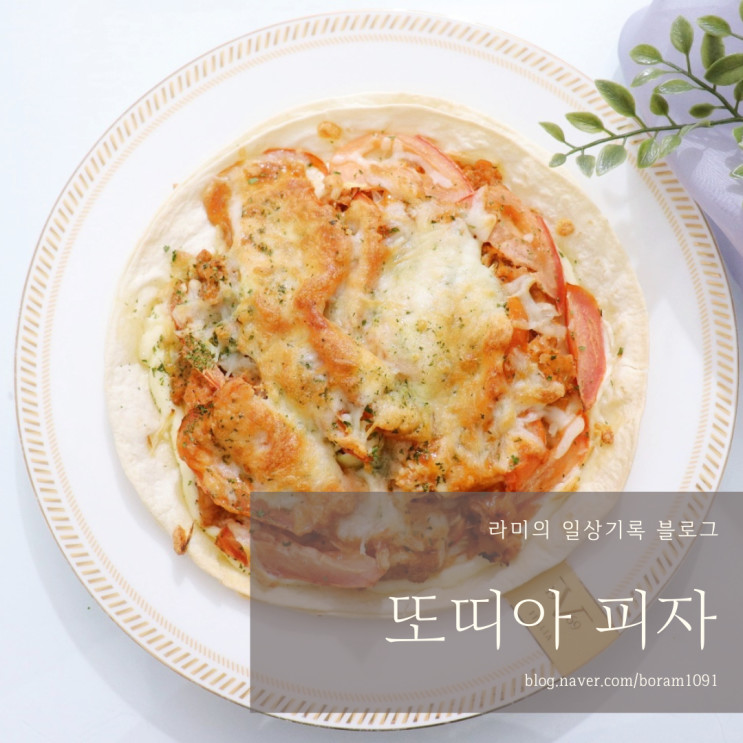 또띠아피자 만들기 다이어트간식 아메리칸 풀드포크 폭식사냥