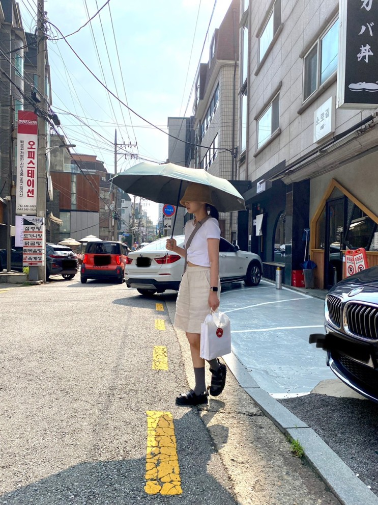 여름철 필수템인 우양산! : 색감이 이쁜 세인트스코스 3단 우양산