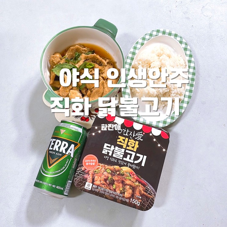 한잔애 야식 인생안주 직화 닭불고기