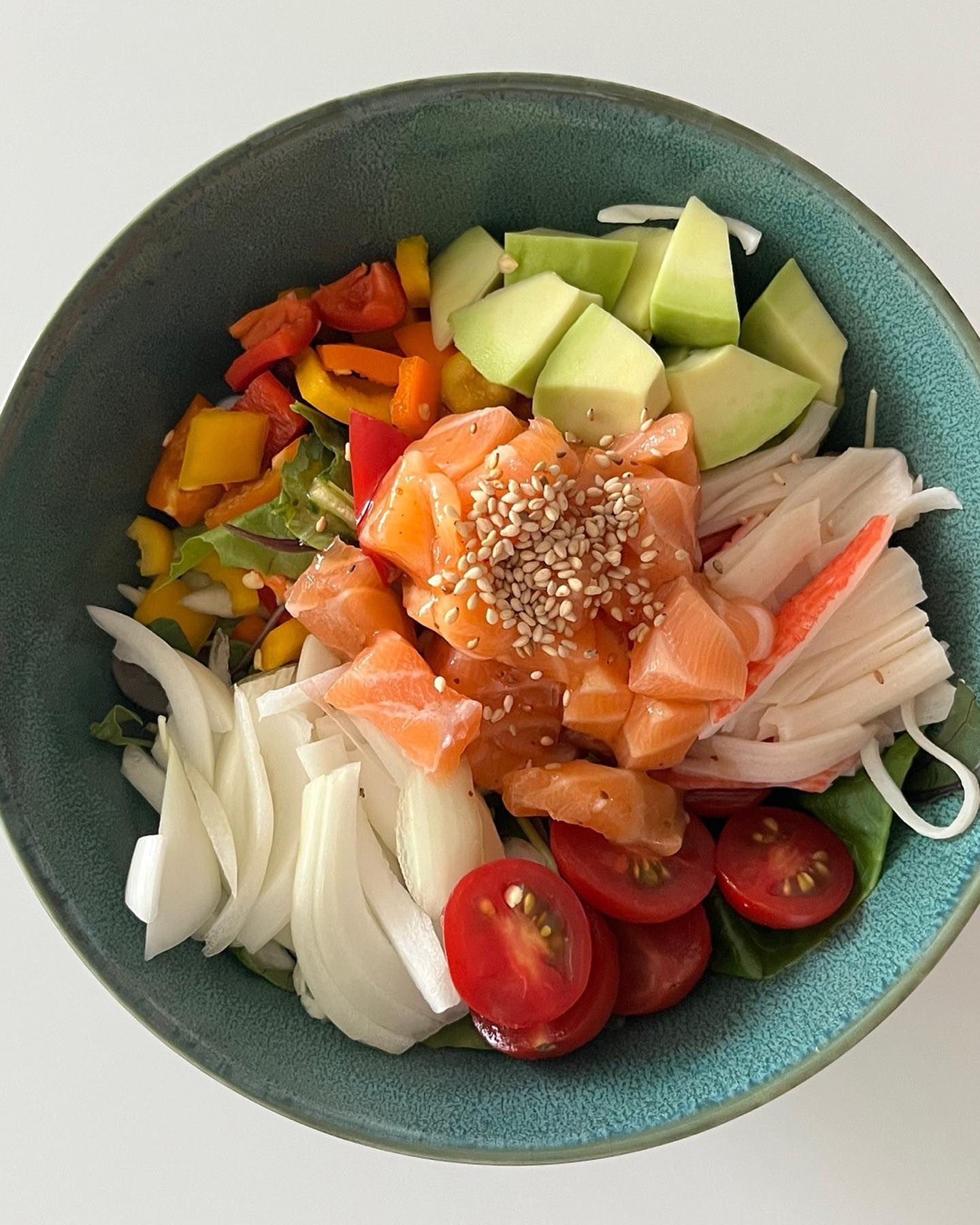 집에서 만든 #연어포케