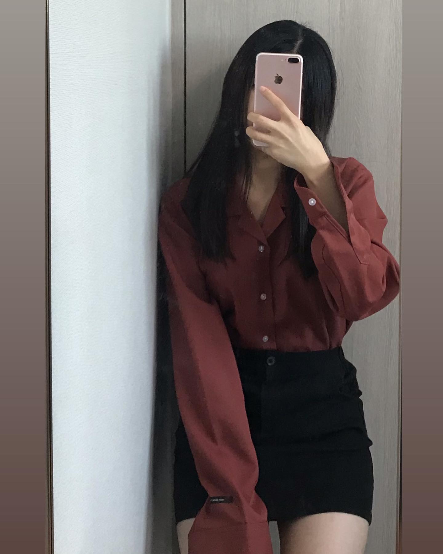 오랜만에치마❤️🖤#03