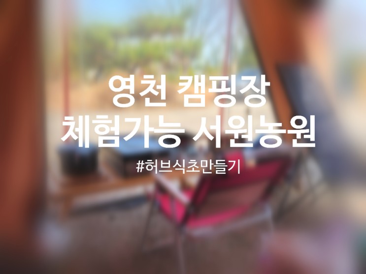 체험 가능한 캠핑장 / 영천 서원 농원에서 캠핑도하고 허브식초도 만들어요.