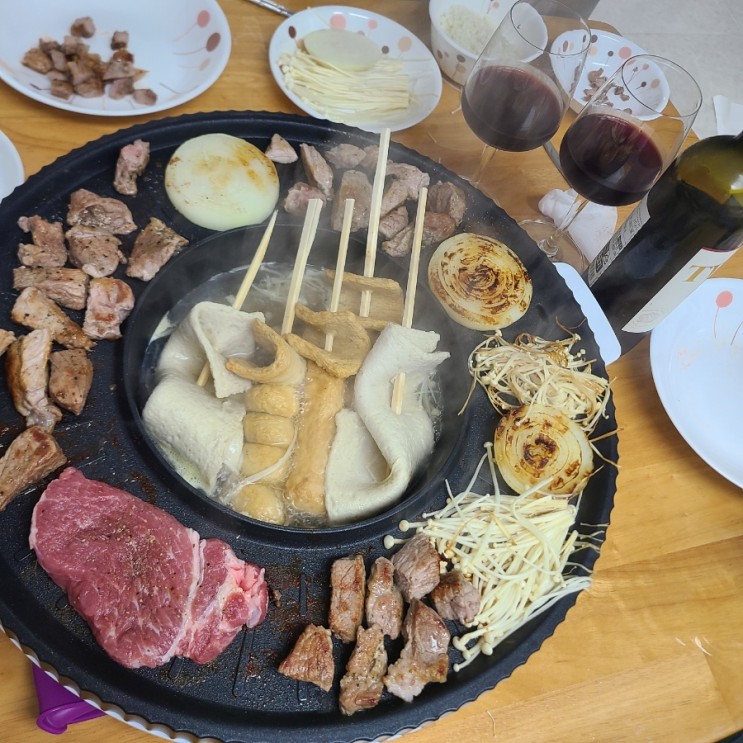 연기안나는 전기그릴 리쿡 원형멀티그릴 가정용 고기불판 합격