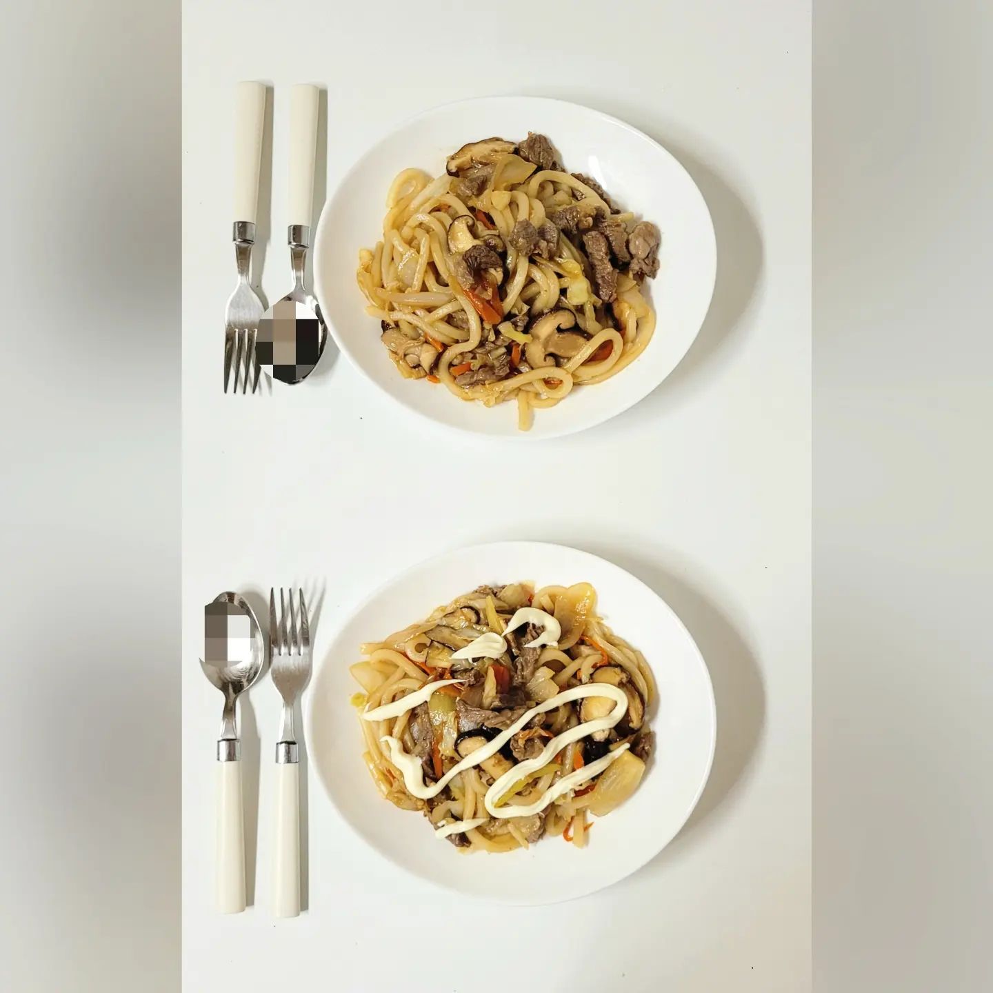 ✨️

소고기 넣어서 볶음우동 만들어봤어요~
가쓰오부시가 없어서 데코는 좀 아쉽지만...
마요네즈로 맛을 살려줬어요 :)

버섯 양배추 양파 마늘 등 냉장고 털어서 야채 많이 넣고
우동면 익혀서 간장 설탕 식초 적설히 섞은 소스로 맛나게 볶아주면
쉽게 완성❣️

만들기 어렵지 않으니 인님들도 후루룩 만들어 드셔보세요~
그럼 건강하고 맛있는 하루 마무리하시길 바라며!
담에 만나요 :)

#볶음우동 #야끼우동 #사랑하는사람에게 #집밥 #집밥스타그램
#식단공유 #온더테이블 #쿡스타그램 #성취감 
#신혼일상 #신혼식탁 #신혼밥상 #신혼부부 #음식일기