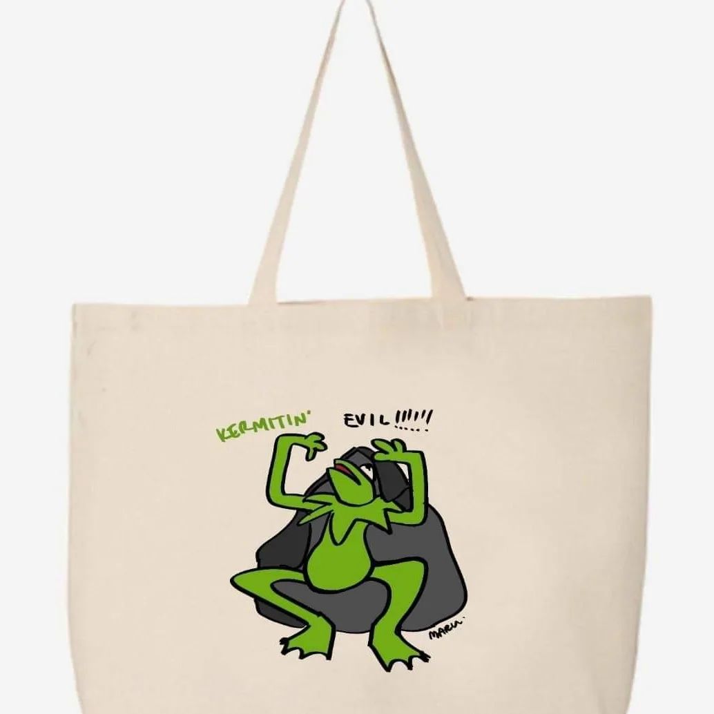im opening pre-orders for Kermit Crimes tote bags!!! rm60 inc shipping in Malaysia!! DM to order!!! #maruart #pasarmaru