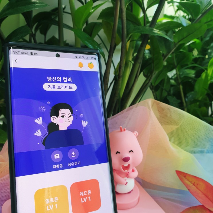 퍼스널컬러 진단 어플 <코콘>으로 종류 테스트 받기 : 겨울 브라이트