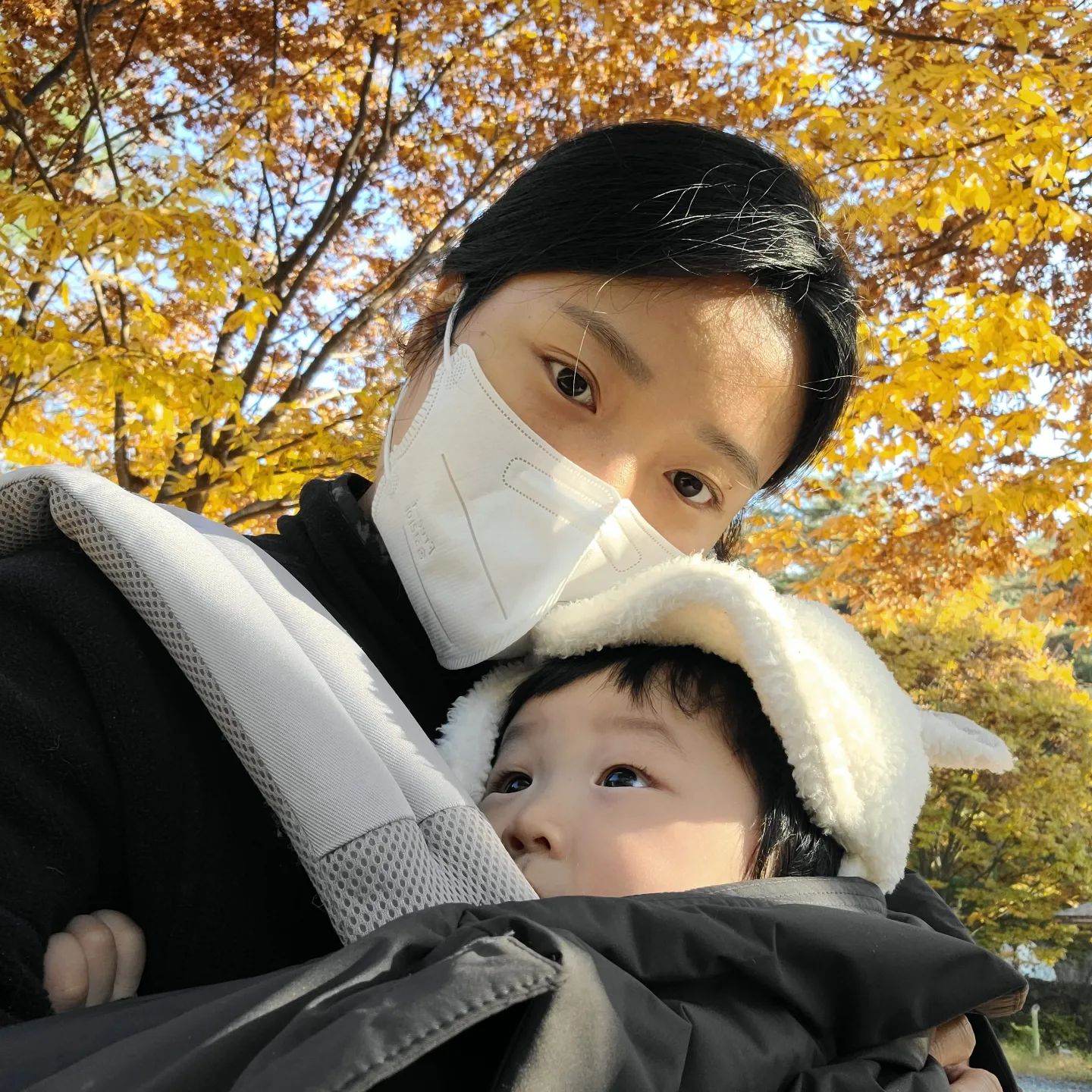 #도율 #아기캠퍼

잘크는중인 도율군🤎
가을캠가서 예쁘게 물든 나무들하고
새보느라 바쁜 아덜래미
