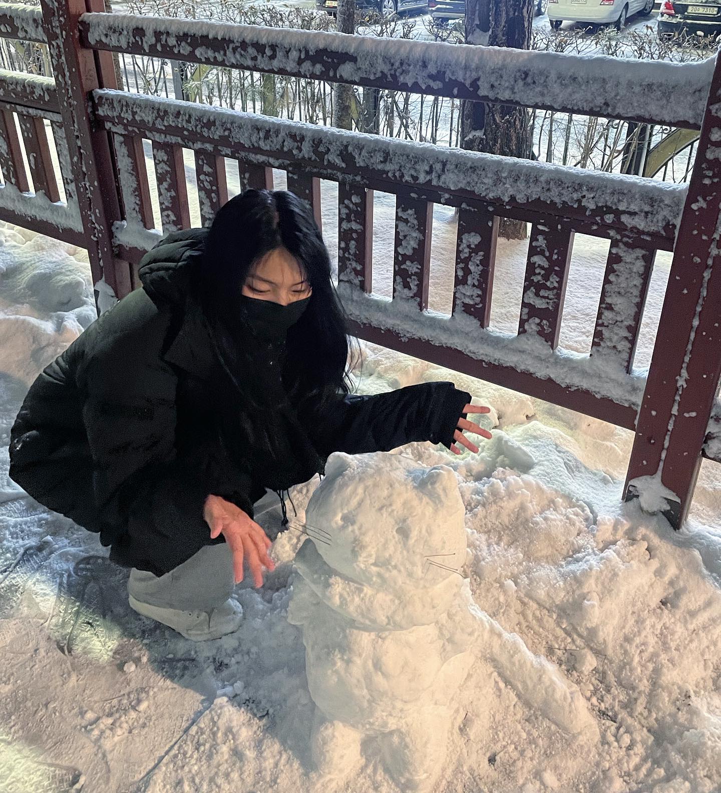 나랑 눈사람 만들래~?
