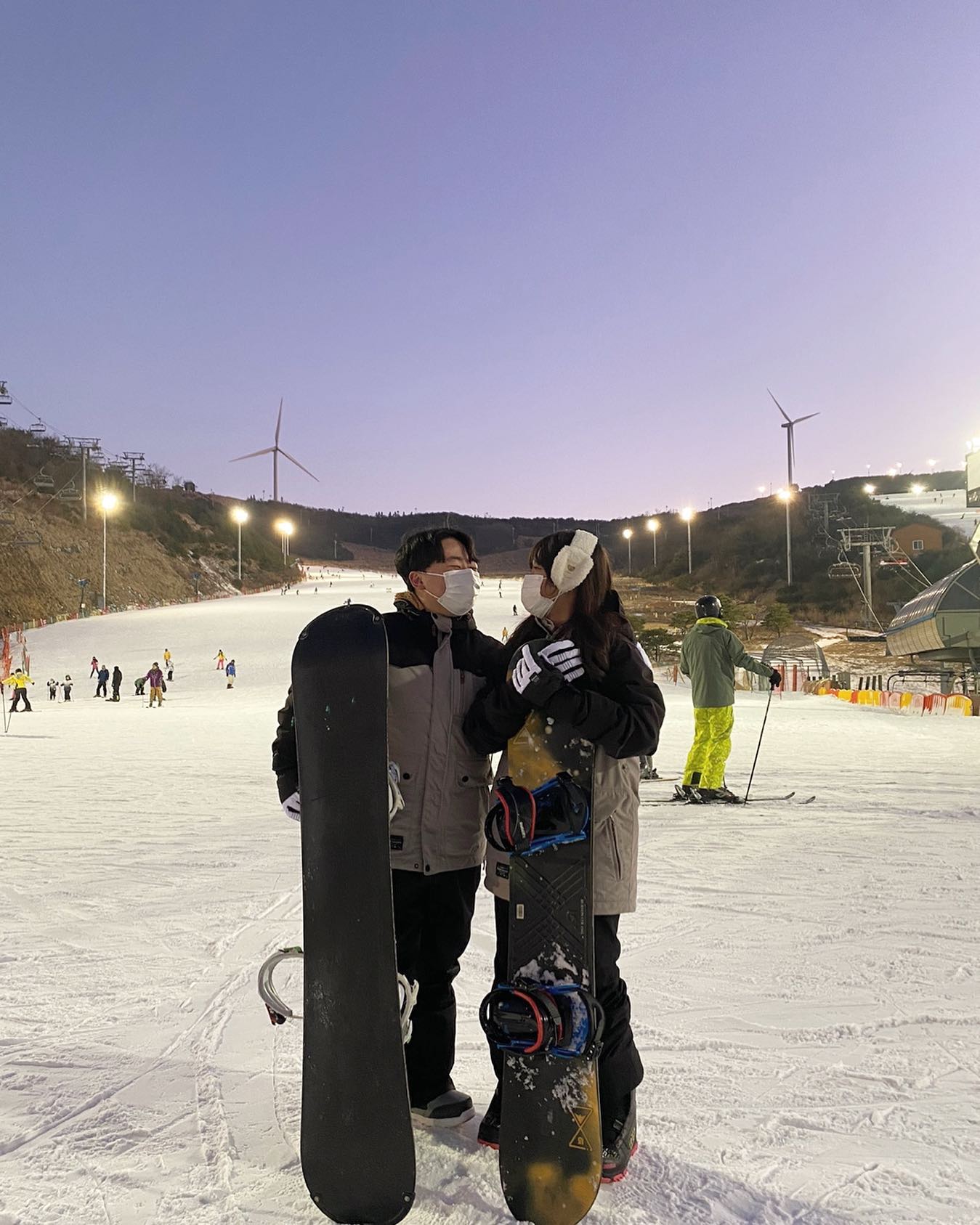 인생 27년만에 첫 스노우 보드🏂❤️
갈켜줘서 고마우🫶🏻