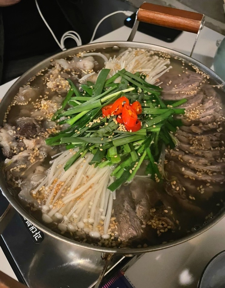 [성수맛집] 뚝섬역 한식주점 맛집 ‘한음’, 깔끔한 육수가 일품인 아롱스지전골 맛집