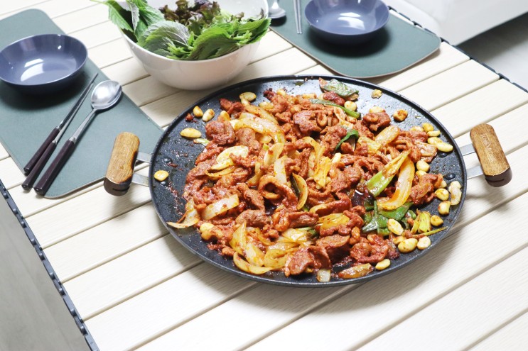 캠핑요리 술안주추천 구월동맛집 오리주물럭 밀키트로 간편하게