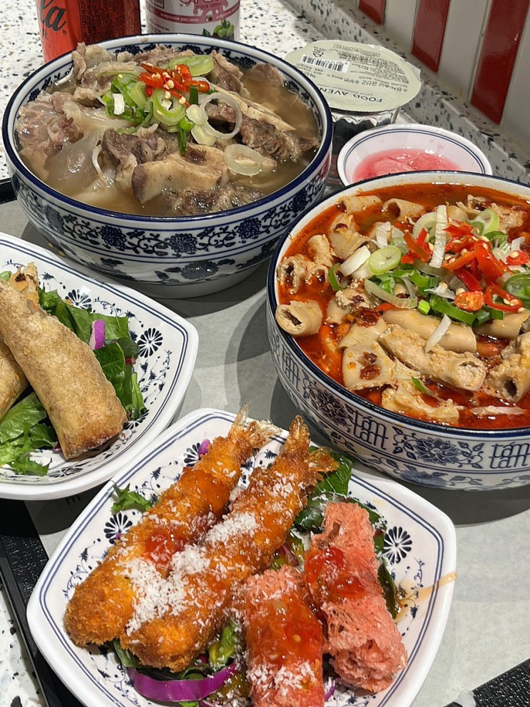 [명동 맛집] 땀땀🍜 :: 강남 접수하고 온 쌀국수 맛집 : 매운 소곱창 쌀국수, 프리미엄 보양 쌀국수, 코코넛쉬림프, 크리스피롤, 넴람 짜조