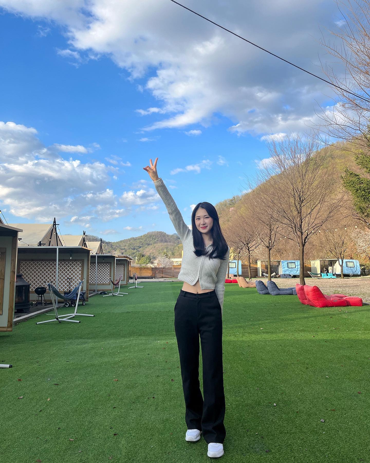 첫 글램핑 대성공 🌸