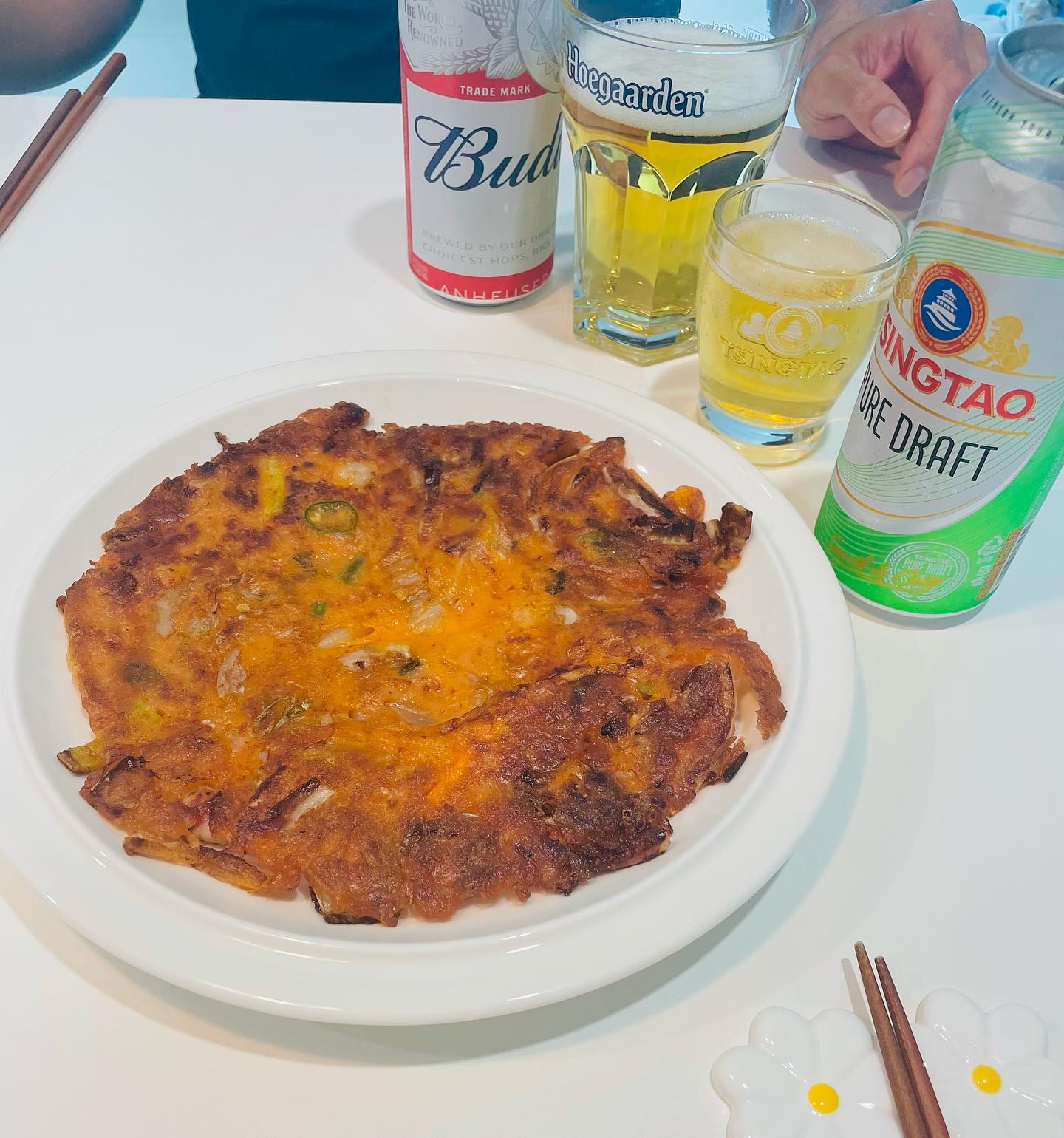 #비오는날 
내편이랑 소소하게 ㅎ 
오징어 김치 부침개🥹👍