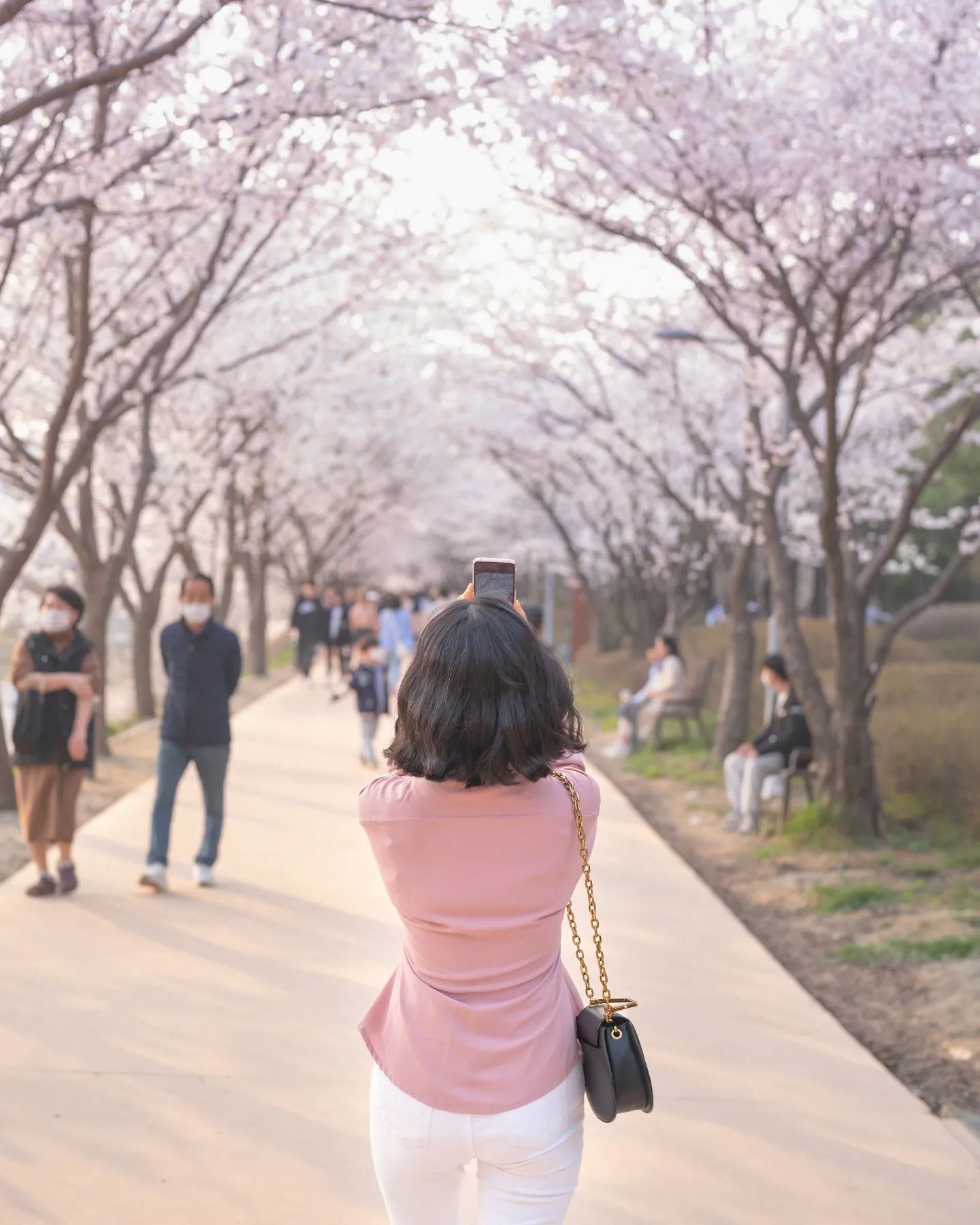 벛꽃시즌이 끝나고 올려보는 벚꽃놀이 사진 ( ´∀`)/~~

수원 황구지천 벚꽃길 너무 유명해서 사람은 많지만, 그래도 꼭 가봐야쥬!
그만큼 사진도 잘나오니까유!

🎁 벚꽃과 사진 찍기위한 꿀팁
벚꽃이 사람 허리 밑까지 촤르르 내려온 곳을 찾아서 찍어보세요!
더 더 더 이쁘게 나옵니다 ㅎㅅㅎ

이젠 겹벚꽃 보러 가야겠어요!

겹벚꽃은 또 어디가 유명하쥬?
ヽ(●´ε｀●)ノ