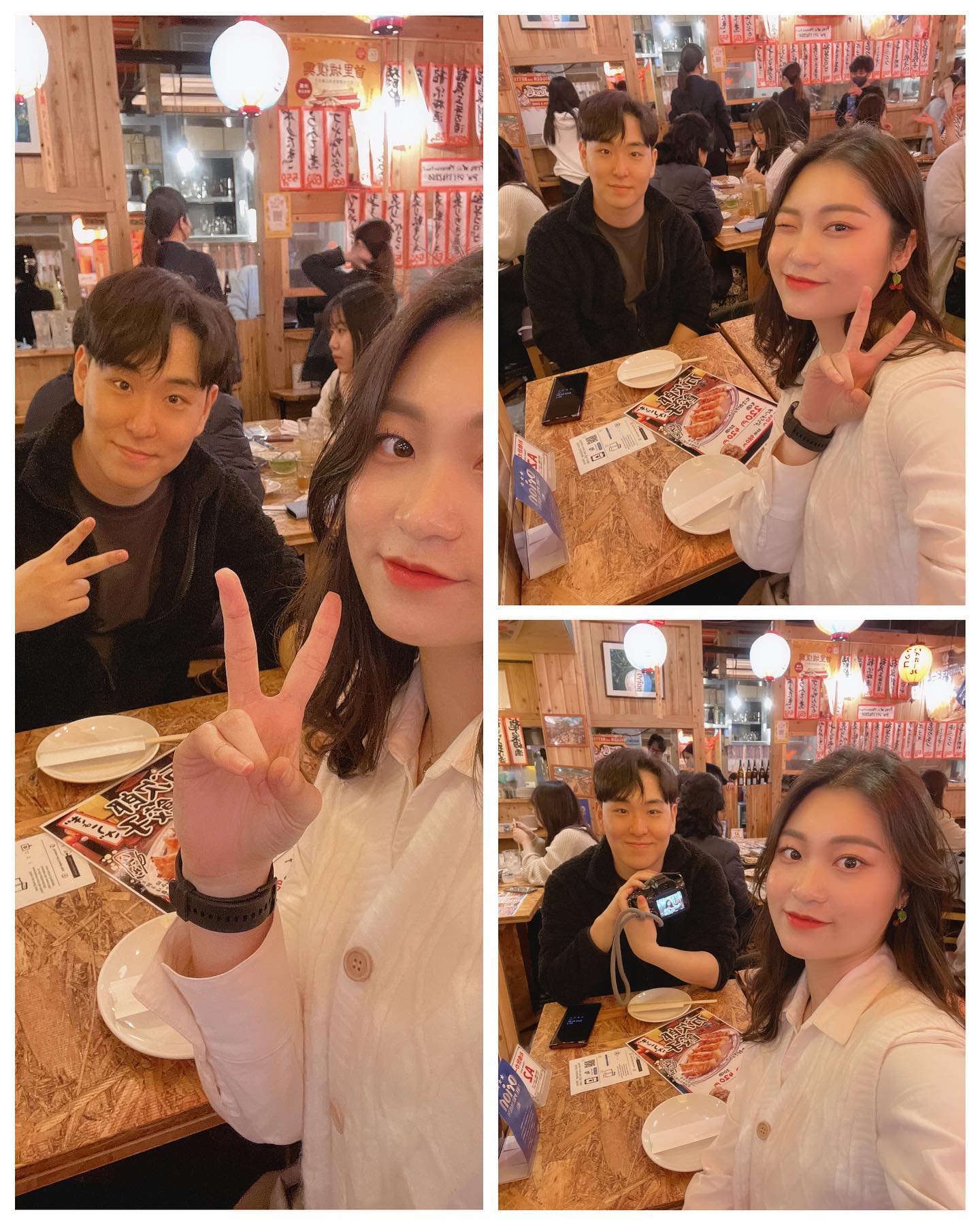 .
2023.03.03
오키나와 여행 첫째날 저녁 1차
.
.
점심을 먹고 바다구경 + 근처 사원을 들려보려 했으나..
.
날씨가 좋지 않아서
(흐리고 바람불고 추웠다..!)
.
산책했다고 생각하고
포장마차 거리로
총총총 가보았다!
.
.
사람이 생각보다 북적북적 많았고,
그래서 빈 자리가 있는 곳을 찾아야했다!
. 
이자카야 분위기의 술집에 앉아
파파고 사진 번역기를 사용해서 메뉴 분석!
.
일단 이거! 라고 적힌
아와모리 하이볼
(쌀로만든 소주 비슷한 술 베이스 하이볼)
.
나는 우롱하이
안주는 사진을 보고
구이치키마기?! 란걸 시켜보았다..!
.
음 결과는 전부 맛이 별로였단것..
구이치키마기는 어묵이었는데
Gon은 어묵을 좋아하지 않는다..!
.
.
그래서 예곤커플은
서둘러 2차를 가게 되는데…!
.
두둥
.
.