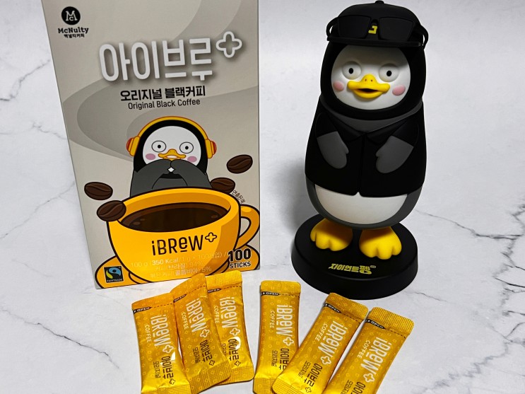 맥널티 아이브루 플러스 오리지널 블랙커피 펭수 피규어 에디션