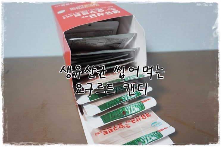 생유산균 씹어먹는 요구르트캔디 맛있네?