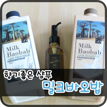 화이트머스크향으로 가득한 밀크바오밥의 향기좋은샴푸와 헤어에센스!