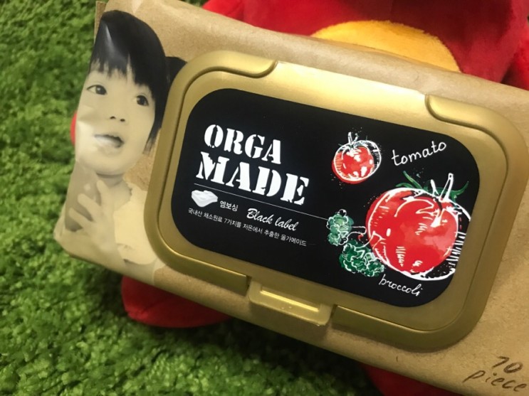 아기물티슈 채소원료 함유된 올가메이드~