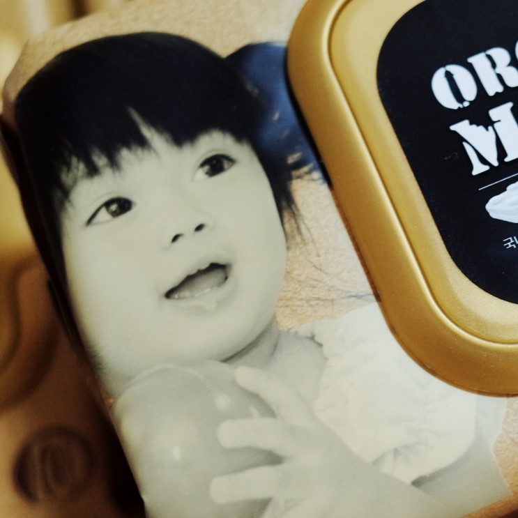 아기물티슈 올가메이드 블랙 라벨 물티슈 사용 중