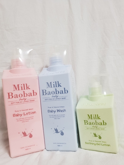 밀크바오밥 베이비스킨케어 3종(베이비워시,베이비로션,수딩젤)선물하기 좋아요