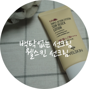 백탁없는 선크림 / 웰스킨 트리플액션 시스템 썬블럭 로션