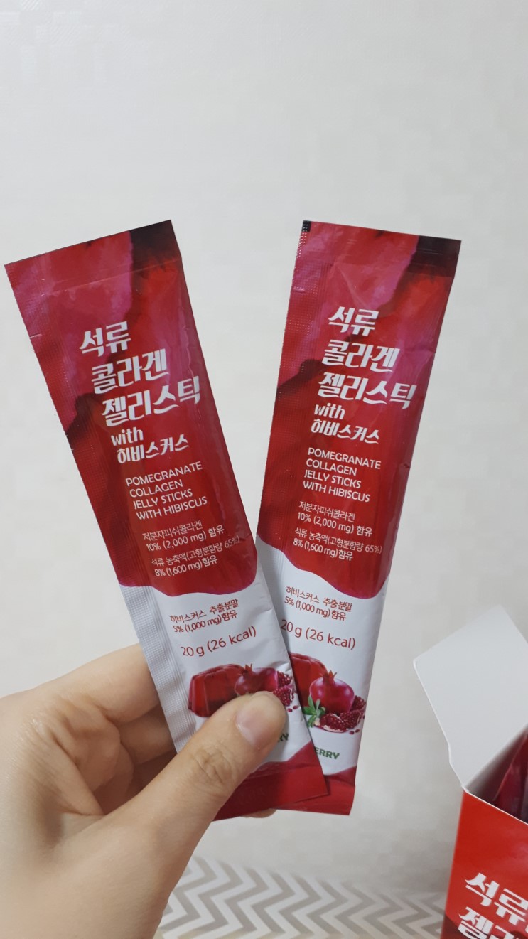 [닥터슈퍼베리] 석류 콜라겐 젤리스틱 wiht 히비스커스 / 상큼한 석류맛 젤리로 아름답게 채우자~