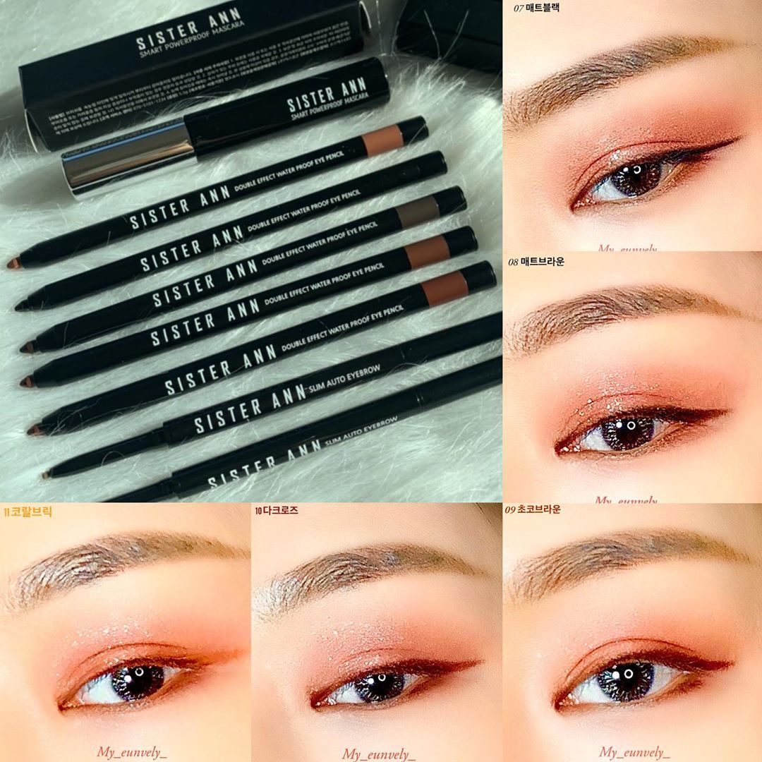 은꽁💕 개인블로그 on Instagram: “⠀ "오늘의 메이크업" ⠀ ⭐️씨스터앤 더블이펙트 워터프루프 아이펜슬 ⠀ ⠀ ⭐️더블이펙트 워터프루프 아이펜슬 19년 12월 뉴컬러 지속력 장인 씨스터앤!! 아이펜슬 뉴트로 에디션 5종 출시!! ⠀ ⭐️기존 6가지 컬러의 아이펜슬은 이미 지속력…”