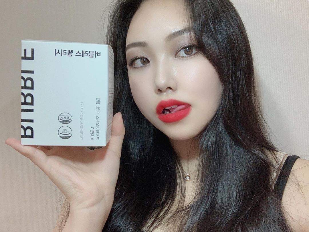 MINJI KIM 🌹 on Instagram: “[버블레스_렐리시] 여성에게 좋은 17종 유산균이가득한 요거트맛 버블레스 렐