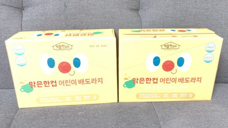 아기배즙 배도라지즙 추천, 착즙연구소 맑은한컵 어린이 배도라지, 건강 아기간식!