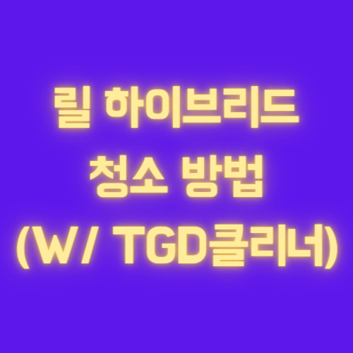 릴 하이브리드 청소 방법 with TGD클리너