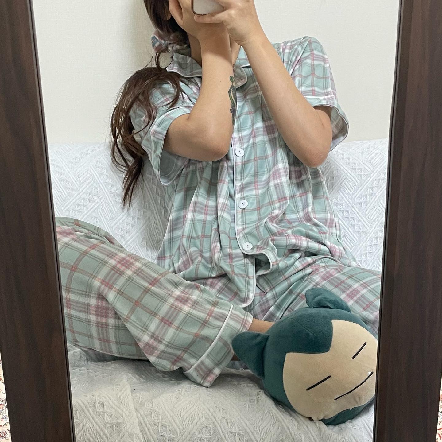 진짜 데일리 끝판왕 왕러블 체크 파자마에요 저렴한데 촉감 디자인 모든게 완벽한 파자마 🤍 #여름파자마#반팔파자마#파자마세트#추천