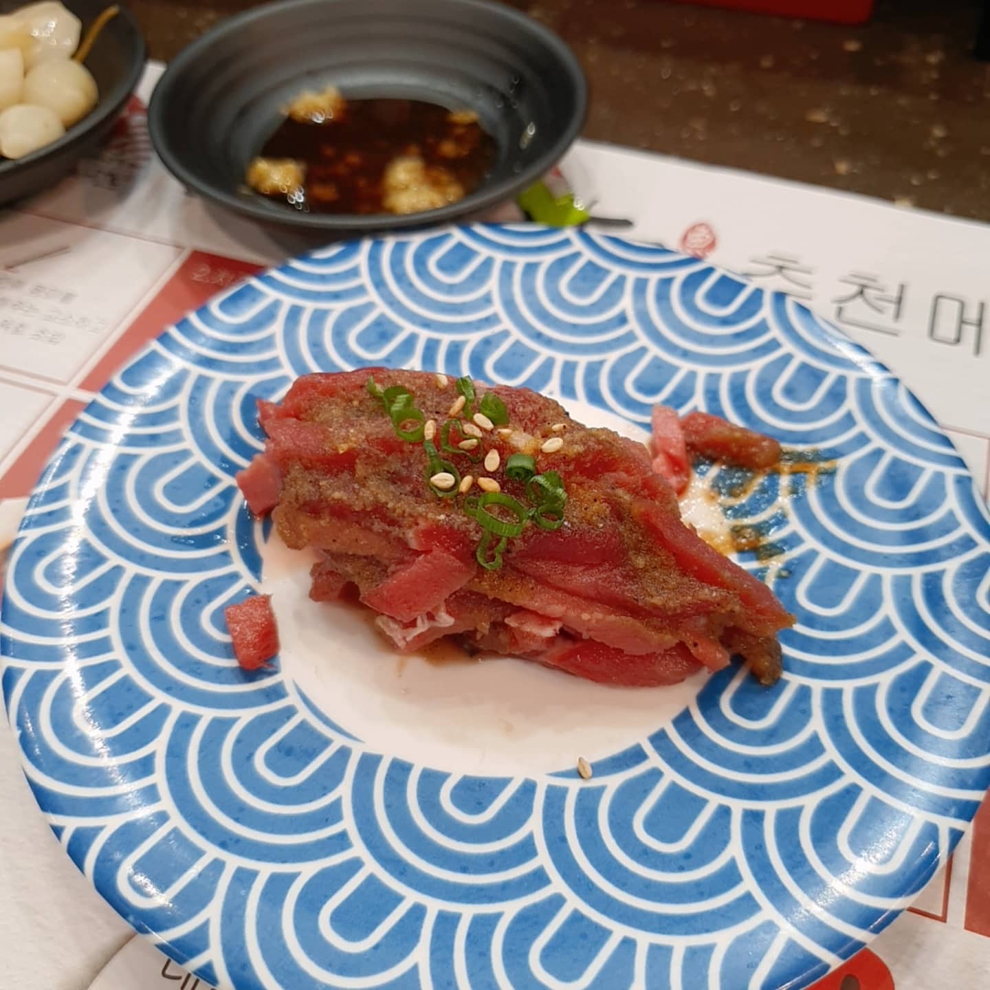 가성비갑 회전초밥🍣
배부르게 잘묵으땅☺

#스시노칸도 #스시노칸도다산점 #회전초밥 #초밥 #스시 #맛스타그램 #먹스타그램 #맞팔 #소통