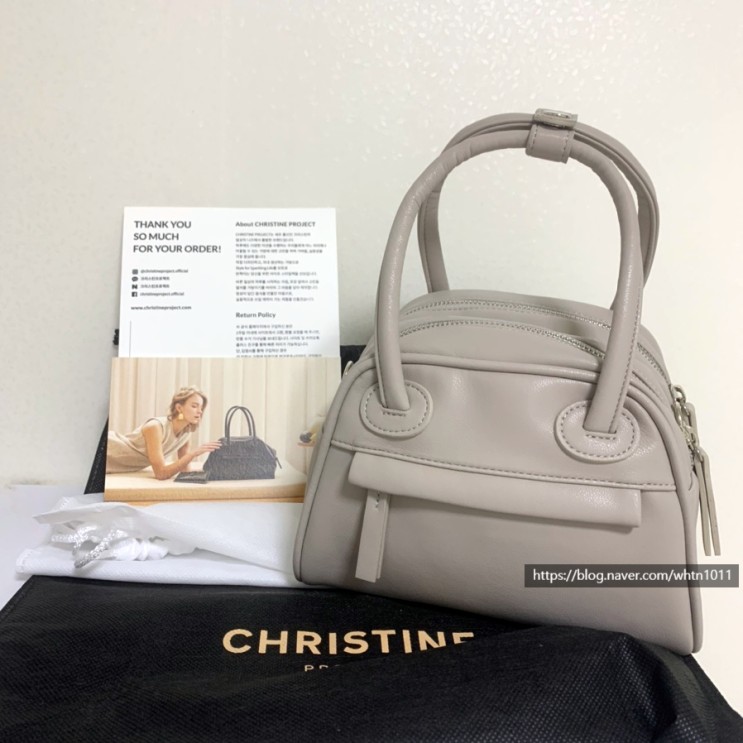 [크리스틴프로젝트]투지퍼백미니(크리미 오이스터) ♡솔직구매후기♥ +착샷추가!TWO ZIPPER BAG MINI (CREAMY OYSTER)