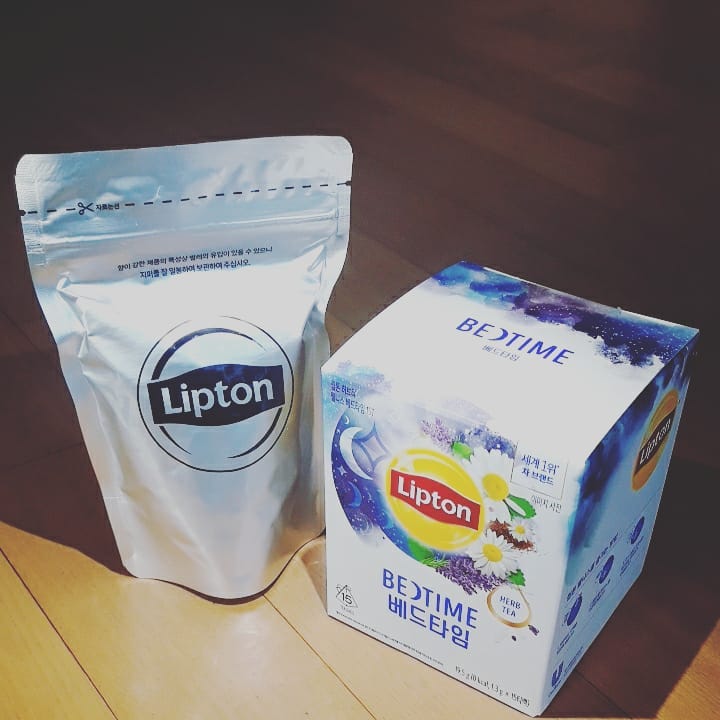 💩💩’s Instagram profile post: “@lipton_kr #립톤 #베드타임 #세계1위차브랜드 #위엄있다 #0kcal #웰니스 #홈티라피 #웰니스첼린지”