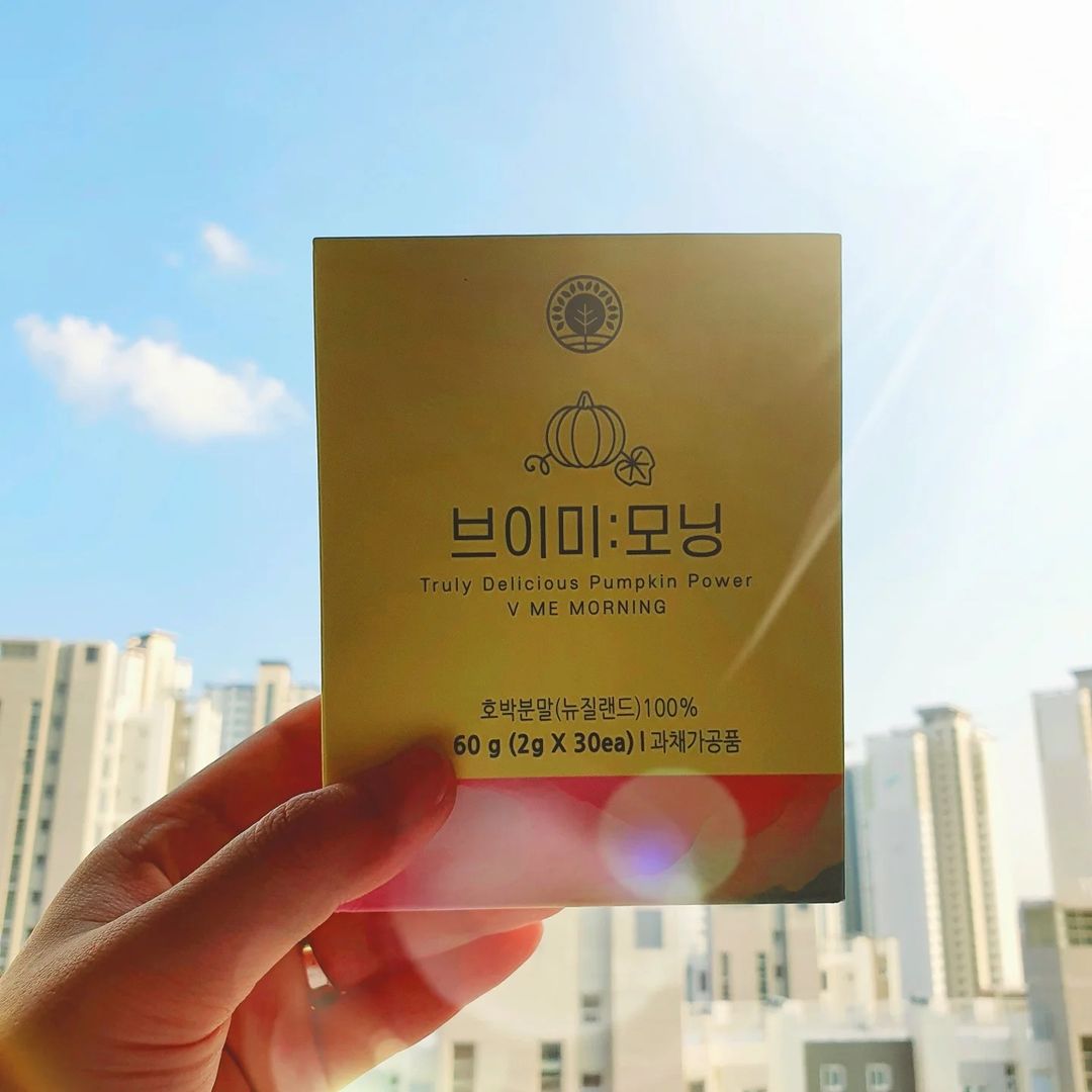 진 on Instagram: “#제품무료제공 @toorganic_official 🎃 브이미:모닝 🎃 ✔뉴질랜드 자연농장에서 자란 엄격한 품질의 단호박 분말 100% ✔공인검사로 증명된 300Da이하 초저분자 콜라겐 ✔ FDA 품질
