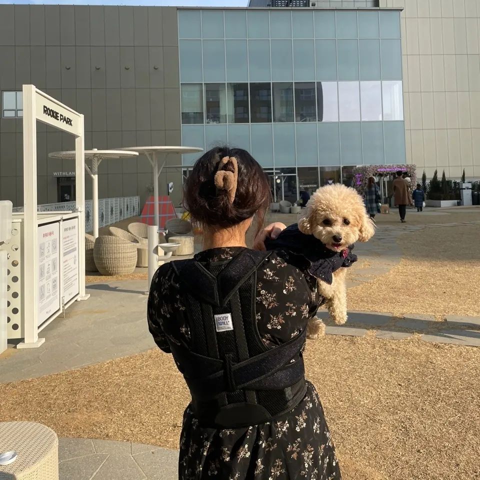 슈나 호동 on Instagram: “#협찬 #광고 본캐~호동맘입니당 오늘은 호동의 첫사랑♡ 요미와 함께 사진을 찍어보았답니당 호동맘에겐 목디스크랑 앞으로 자세가 굽는 버릇이 있어용ㅠ 운동도 해