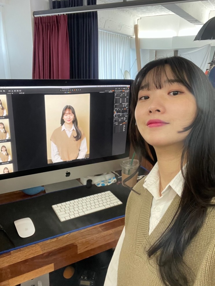 머리를 자르고 사진도 찍었읍니닷 (부산대 사진관 스튜디오CK)