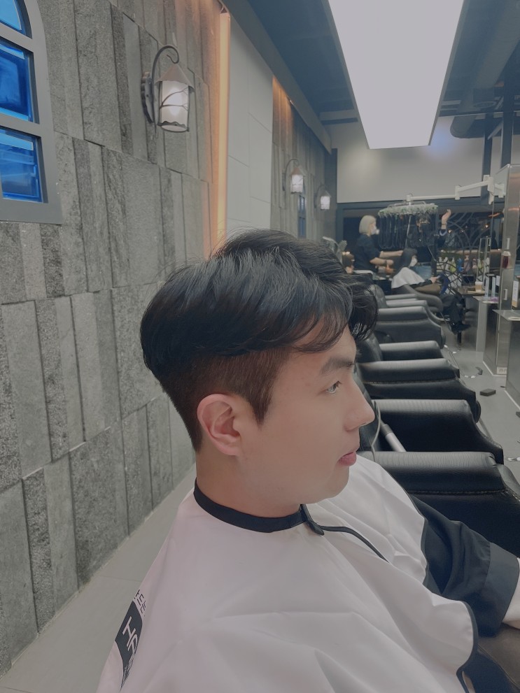 첨단미용실 가이아헤어 로얄점에서 남자 머리 염색 커트 세팅했어요!