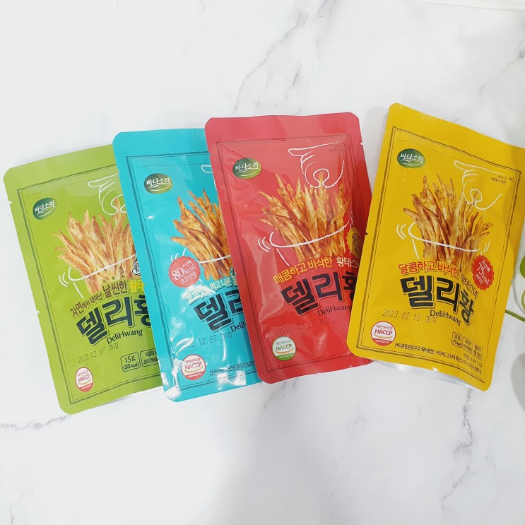 바다소리 델리황(중) 4종 3봉씩 어린이 어른 간식