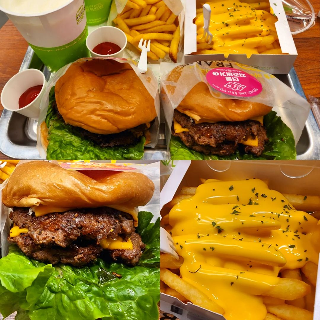 Jin on Instagram: “#food #음식 #gourmandise #식도락 #foodstagram #푸드스타그램 #음식스타그램 #instafood #먹스타그램 #프랭크버거 #frankburger #햄버거 #burger”