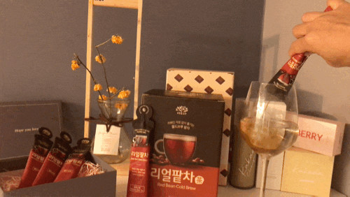 국내산 팥 99.98%로 로스팅한 콜드브루 팥차(연한 팥차와 아메리카노가 싫다면)